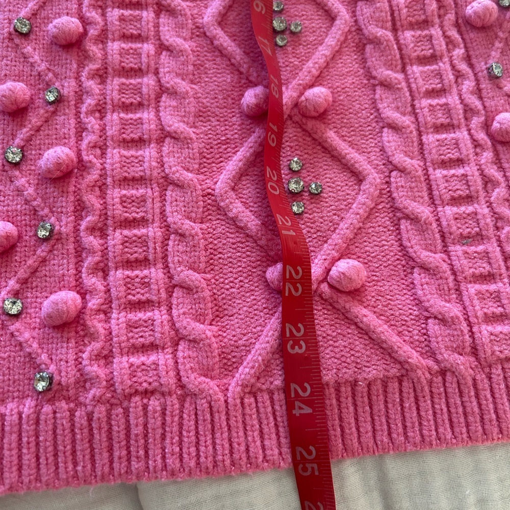 Boston Proper Embellished Cable Pullover Sweater XL - Picture 8 of 9